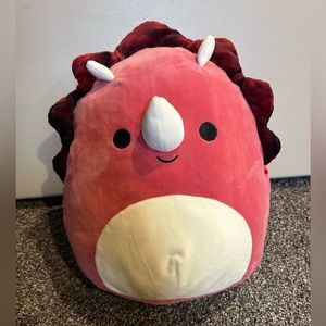 Tristan the Red Triceratops 12”